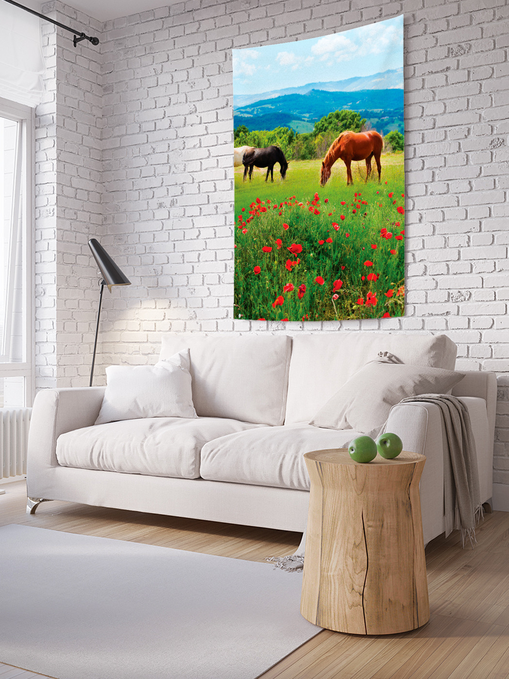 

Вертикальное фотопанно на стену JoyArty Кони на пастбище 150x200 см, Кони на пастбище