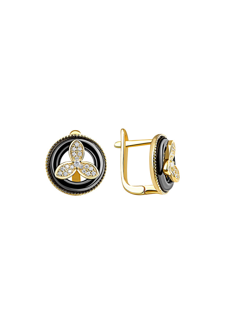 

Серьги из серебра с фианитом/керамикой Kari Jewelry СЛ-3469КЧ-П, СЛ-3469КЧ-П