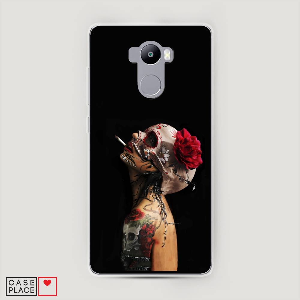 

Пластиковый чехол "Девушка с черепом" на Xiaomi Redmi 4