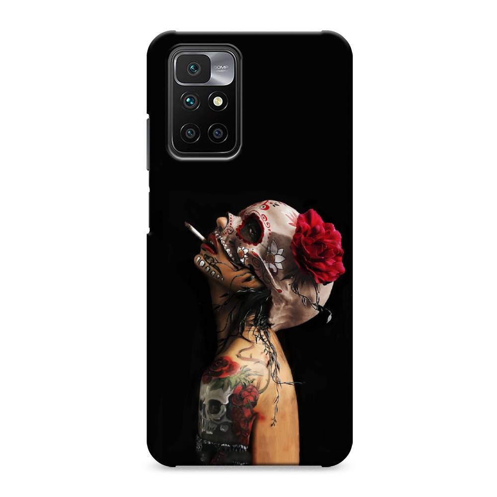 

Пластиковый чехол "Девушка с черепом" на Xiaomi Redmi 10, 311320-7
