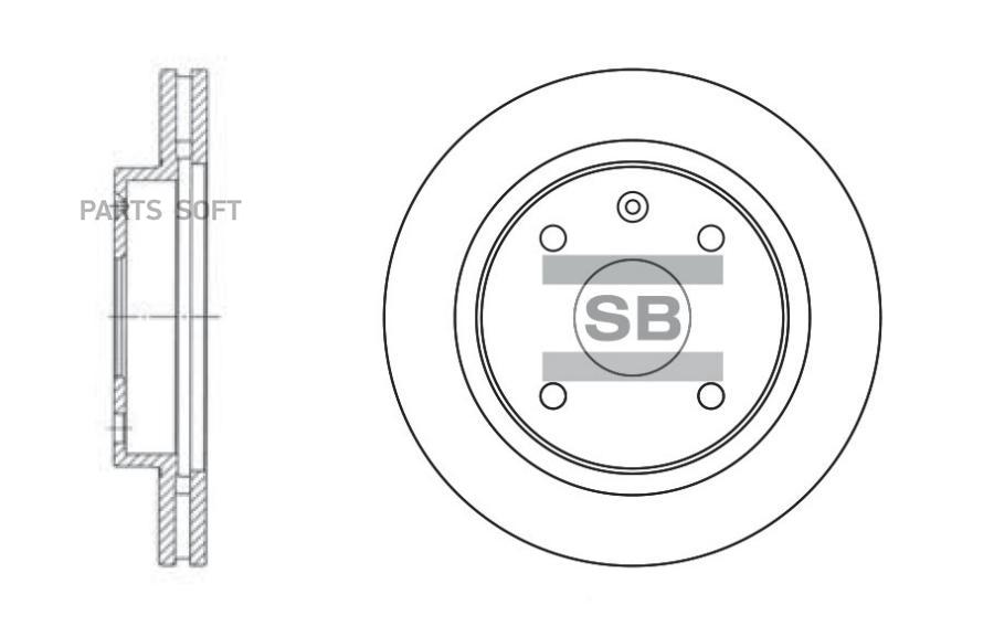 

Диск Тормозной, Передний Sangsin brake арт. SD3009