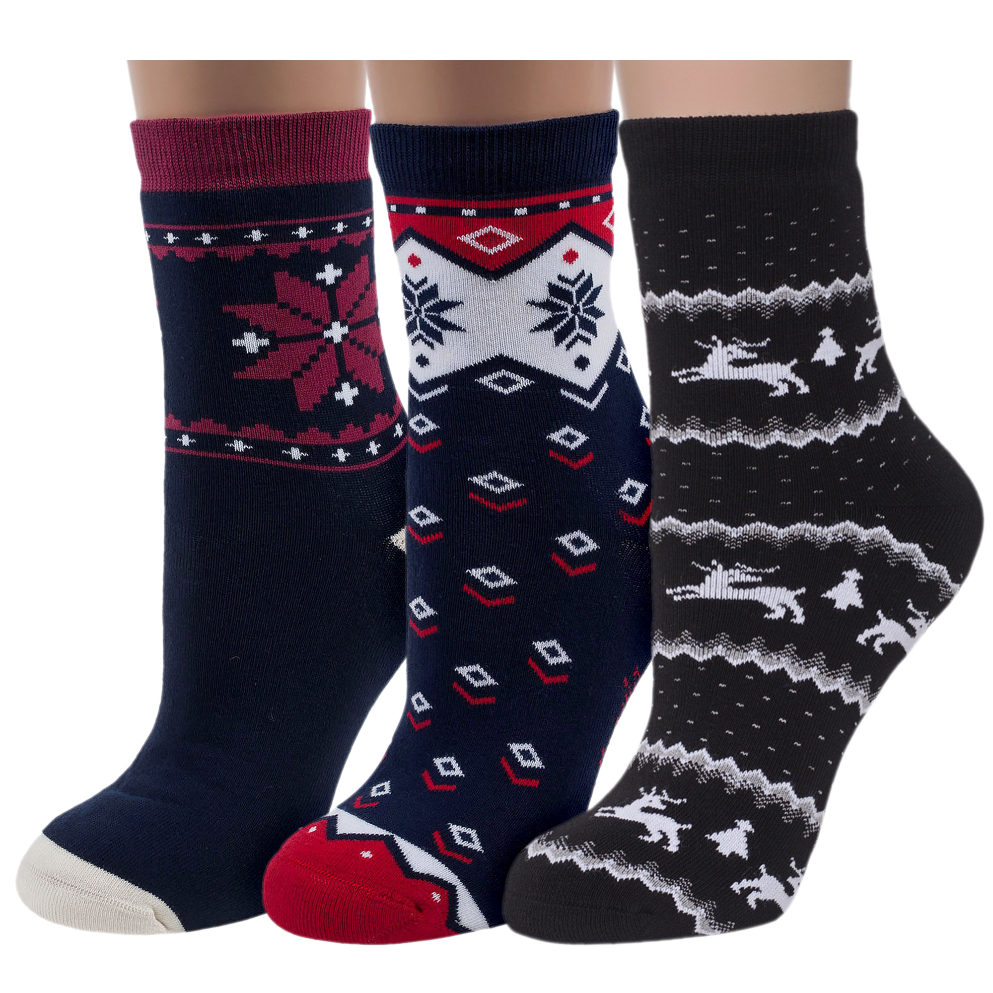 

Комплект носков женских ХОХ 3-GZ-3RM синих; черных; белых; бордовых; красных 23, 3-GZ-3RM