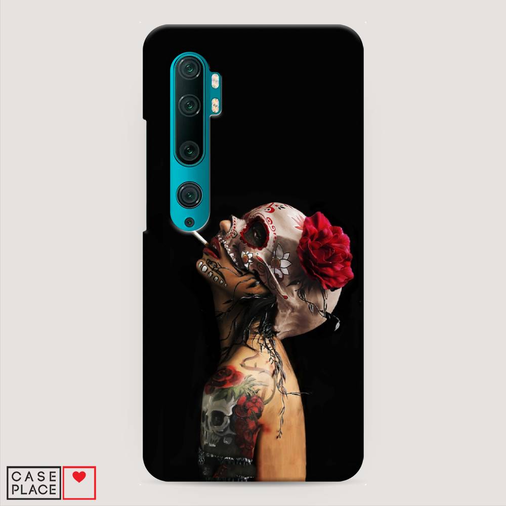 

Пластиковый чехол "Девушка с черепом" на Xiaomi Mi Note 10, 37320-7