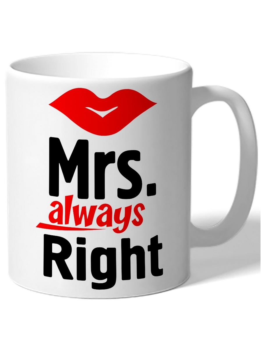 фото Кружка drabs mrs. always right губы