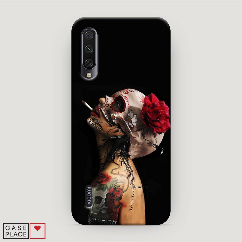 

Пластиковый чехол "Девушка с черепом" на Xiaomi Mi CC9E, 35920-7