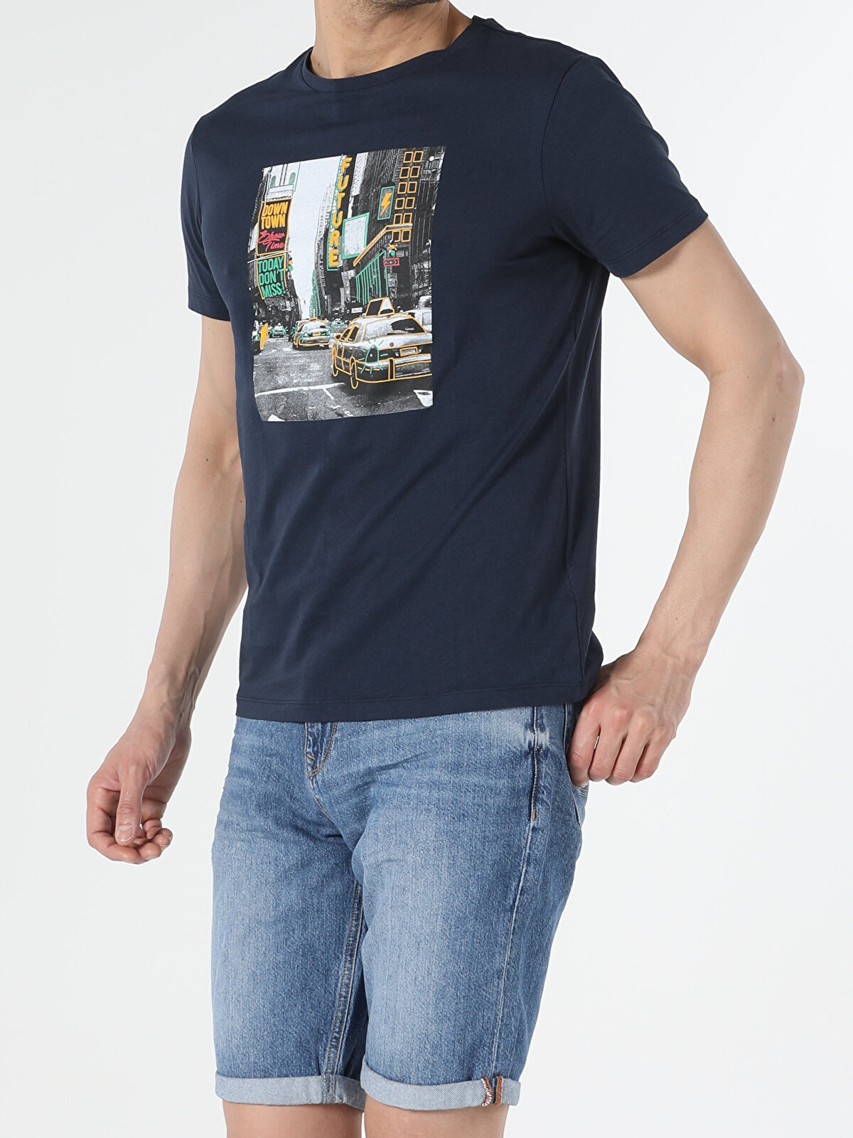 

Футболка мужская Colin's CL1053902_Q1.V1_NAV синяя 2XL, CL1053902_Q1.V1_NAV