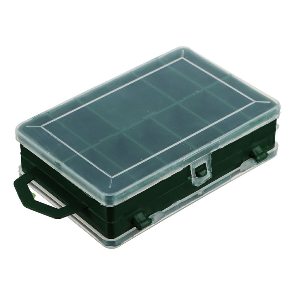Коробка для приманок двусторонняя Azor Fishing пластик зеленая 115 х 85 х 35 мм