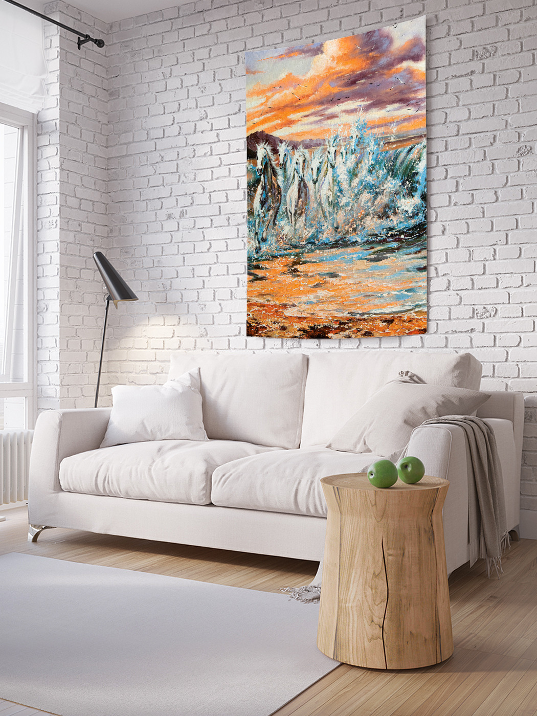 

Вертикальное фотопанно на стену JoyArty Кони бегут вдоль реки 150x200 см, Кони бегут вдоль реки