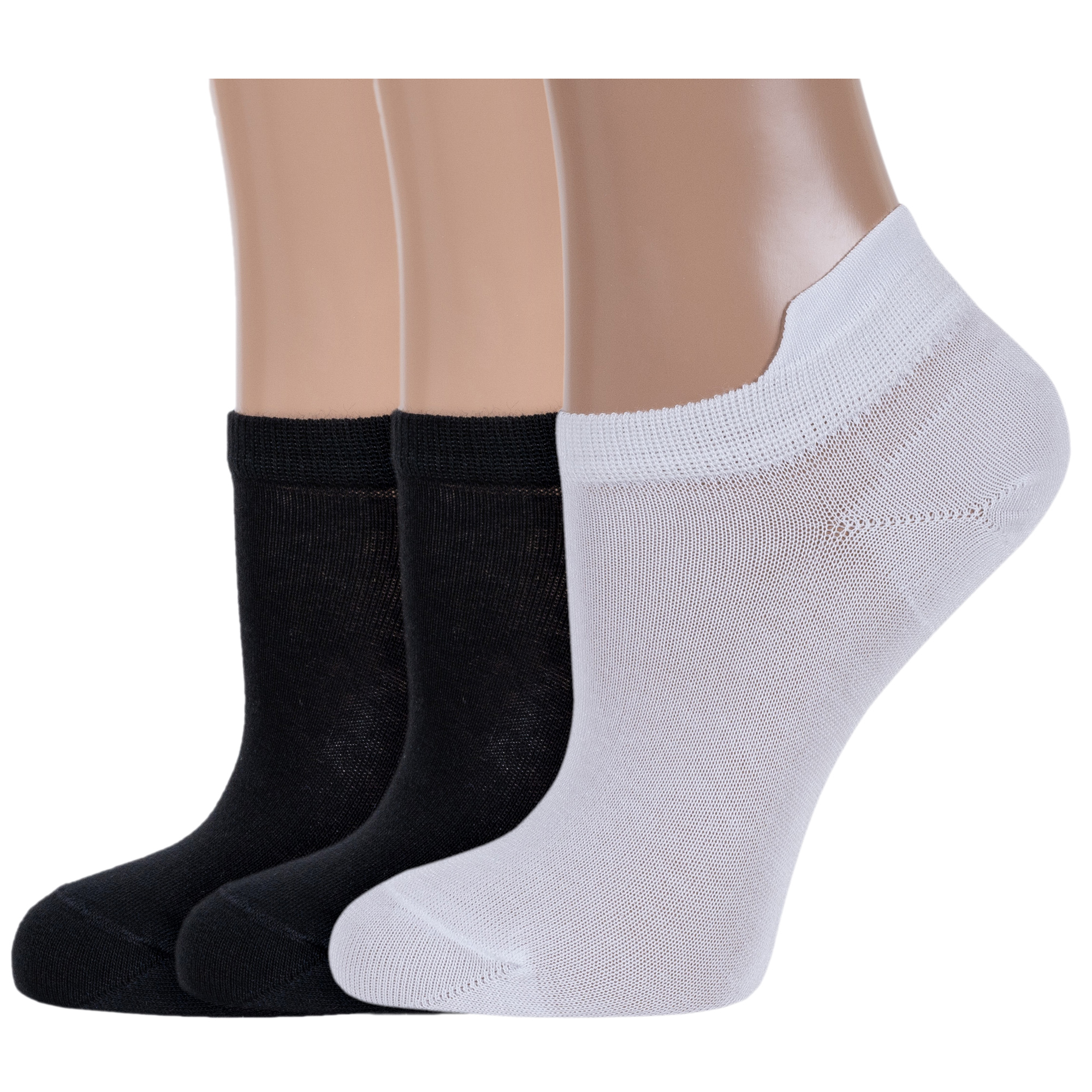 Комплект носков женских LorenzLine 3-Б7 белых; черных 25