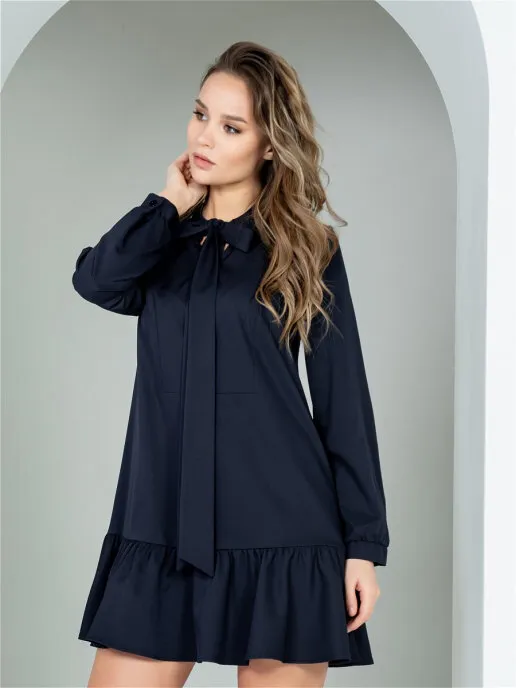 

Платье женское Vera Nova 0-644 синее 54 RU, 0-644