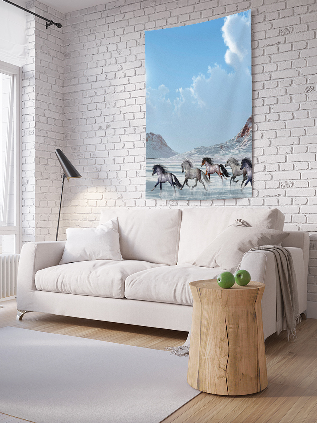 

Вертикальное фотопанно на стену JoyArty Зимние лошади 150x200 см, Зимние лошади