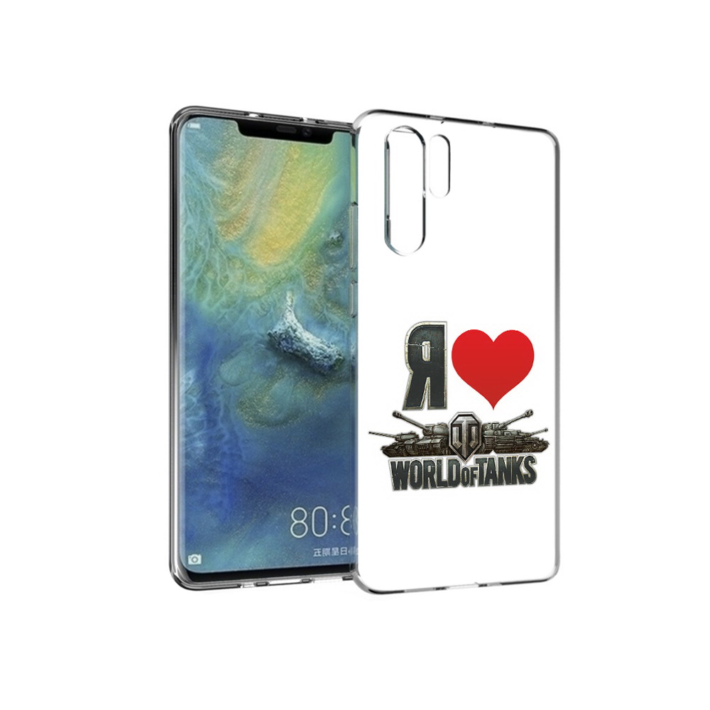 

Чехол MyPads Tocco для Huawei P30 Pro я люблю ворлд оф танк, Прозрачный, Tocco