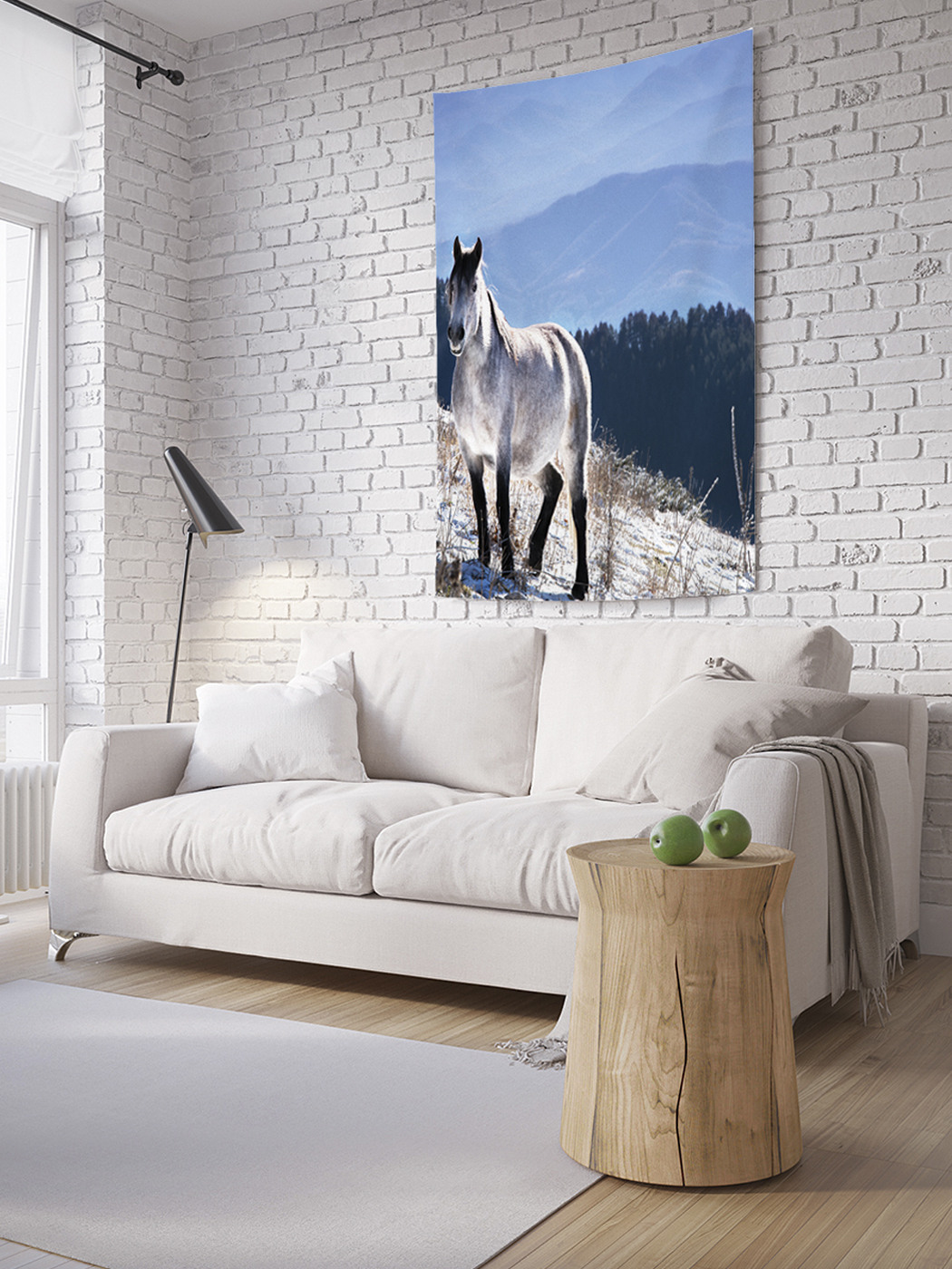 

Вертикальное фотопанно на стену JoyArty Осторожный конь 150x200 см, Осторожный конь