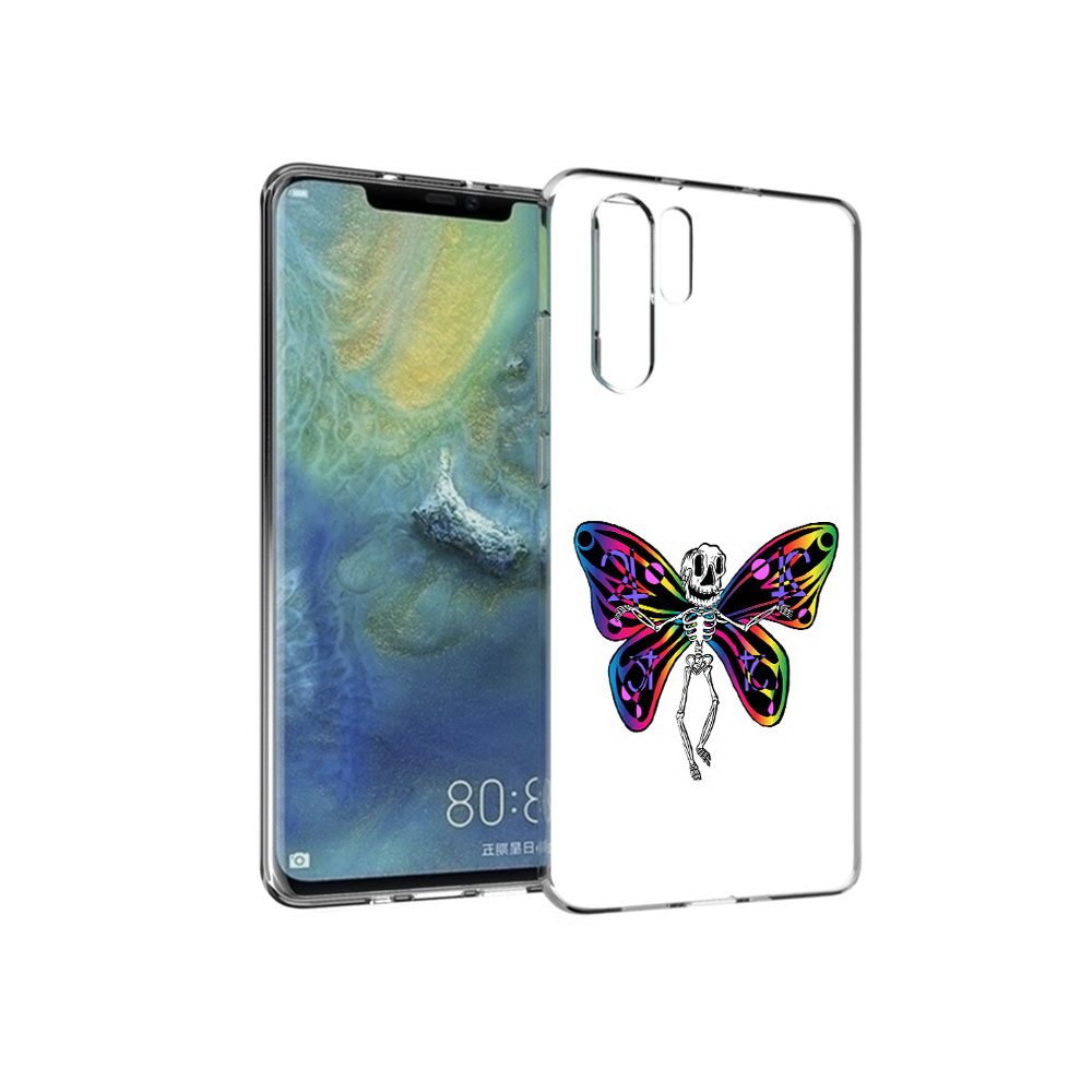 

Чехол MyPads Tocco для Huawei P30 Pro эффект бабочки, Прозрачный, Tocco