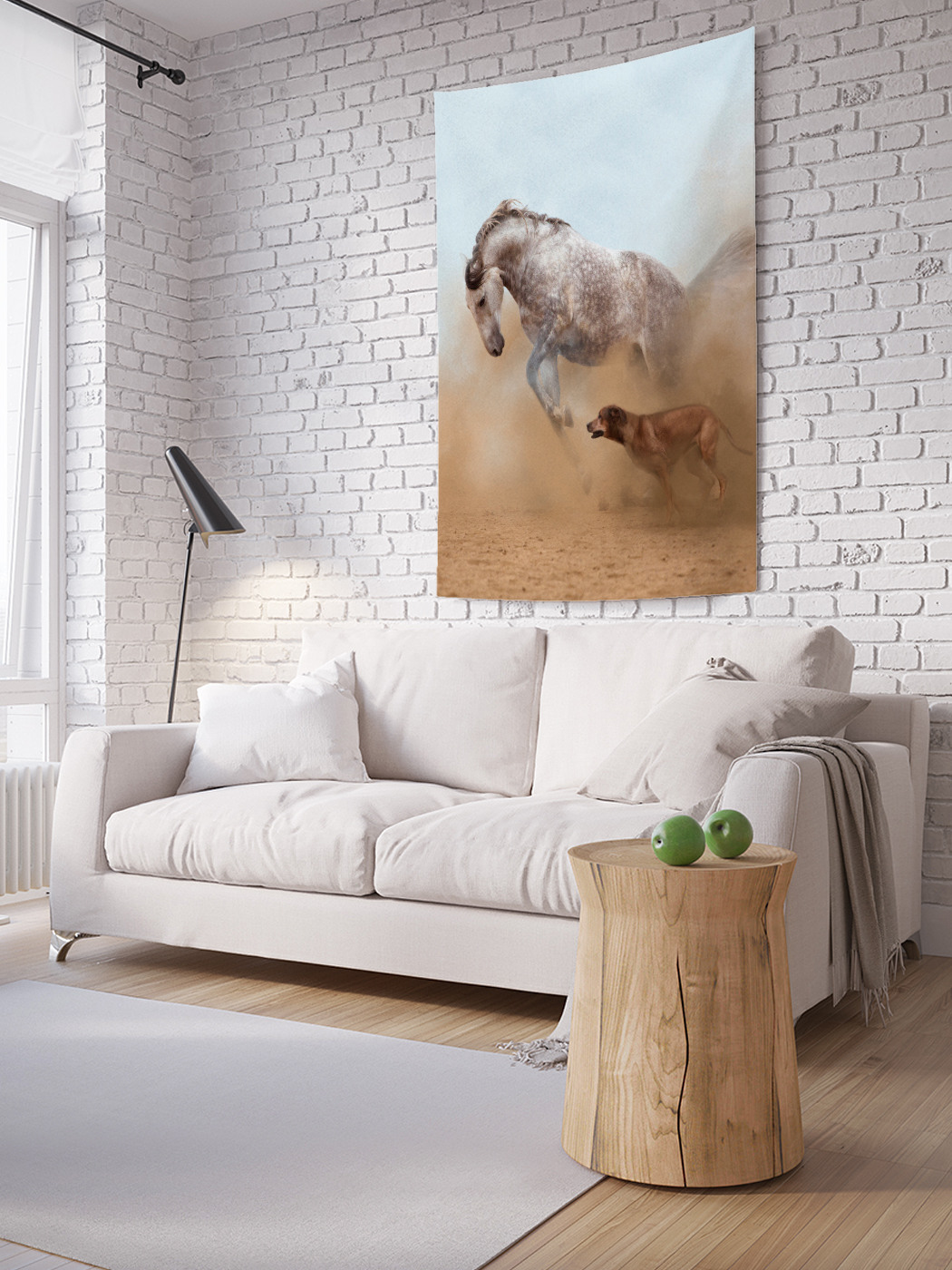 

Вертикальное фотопанно на стену JoyArty Мчащийся конь 150x200 см, Мчащийся конь