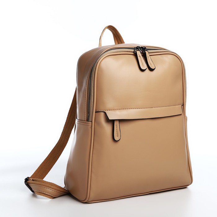 

Сумка-рюкзак женская Sima-land leather бежевая, 27х10х32 см, Бежевый, leather