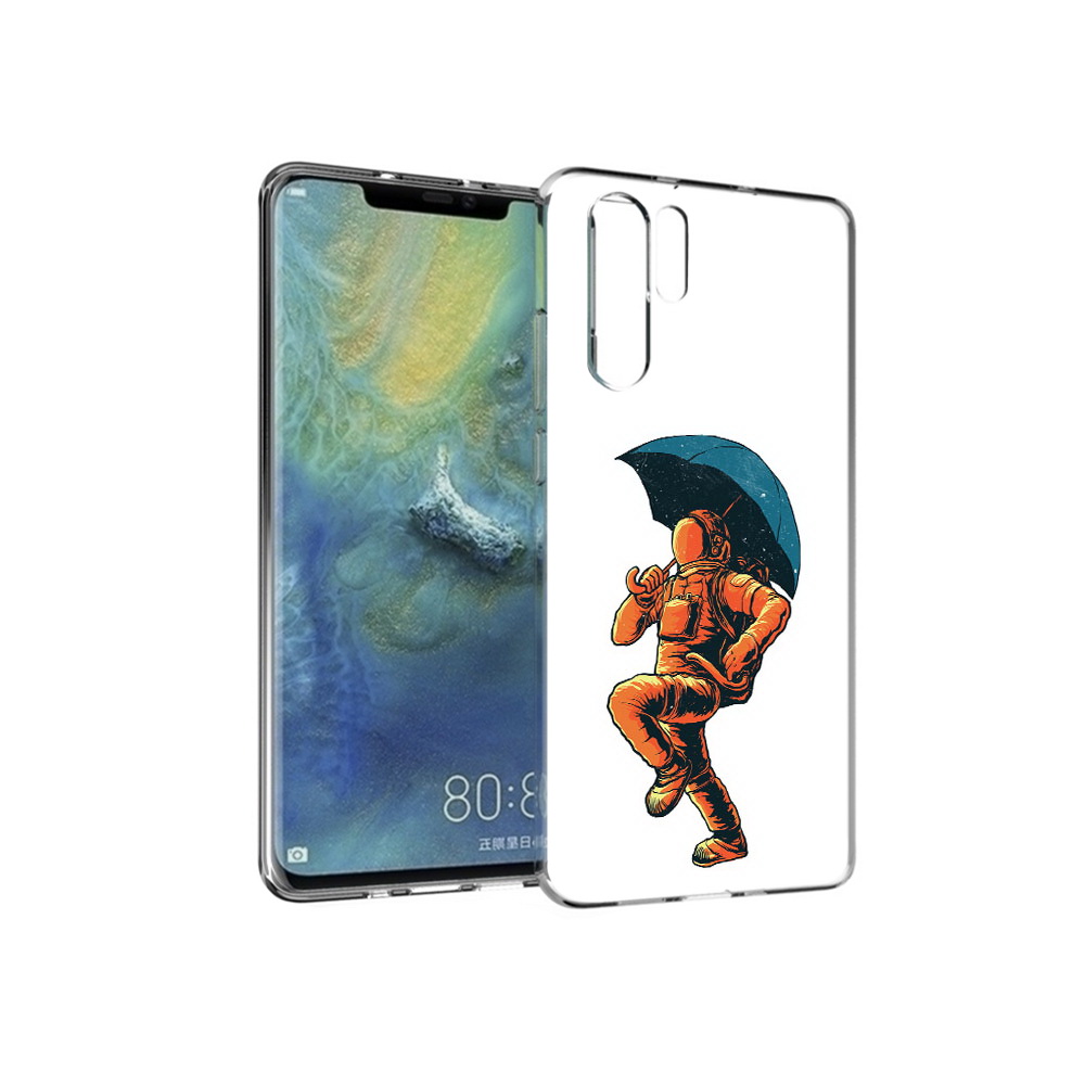 

Чехол MyPads Tocco для Huawei P30 Pro шагающий космонавт с зонтом, Прозрачный, Tocco