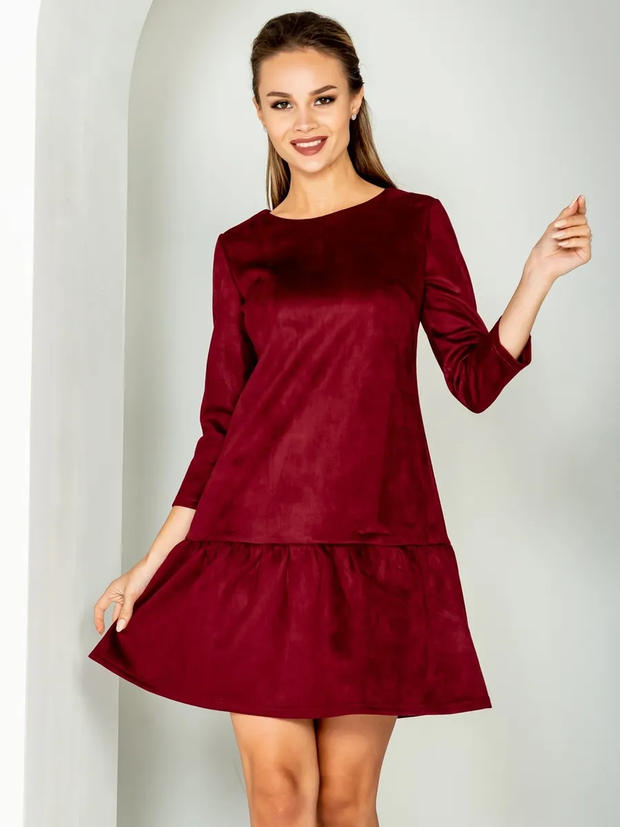 

Платье женское Vera Nova 0-618 бордовое 42 RU, 0-618