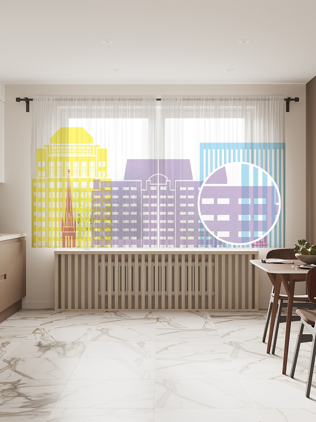 

Фототюль JoyArty "Цветной Колорадо", 145x180 см (2 полотна со шторной лентой + 50 крючков), Цветной Колорадо