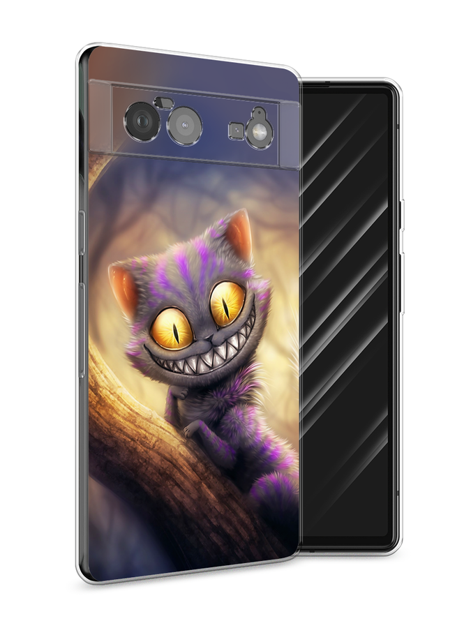 

Чехол Awog на Google Pixel 6 "Cheshire Cat", Фиолетовый;желтый, 270850-1