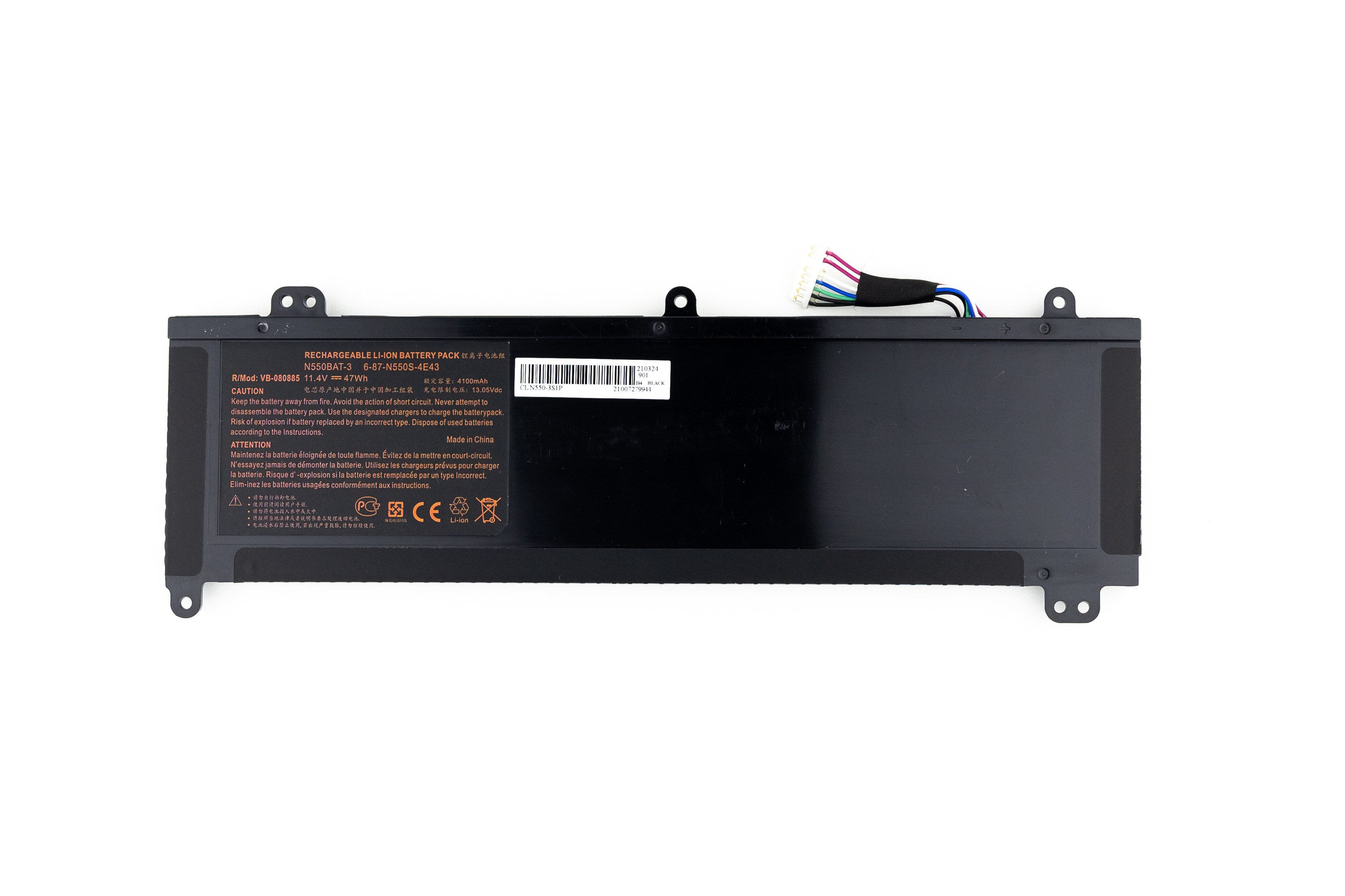 

Аккумулятор для ноутбука Clevo N550RC (11.4V 4100mAh) N550BAT-3