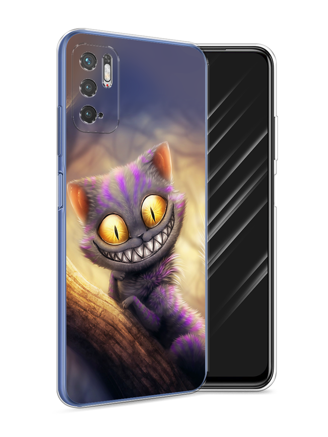 

Чехол Awog на Xiaomi Redmi Note 10 5G "Cheshire Cat", Фиолетовый;желтый, 310750-1