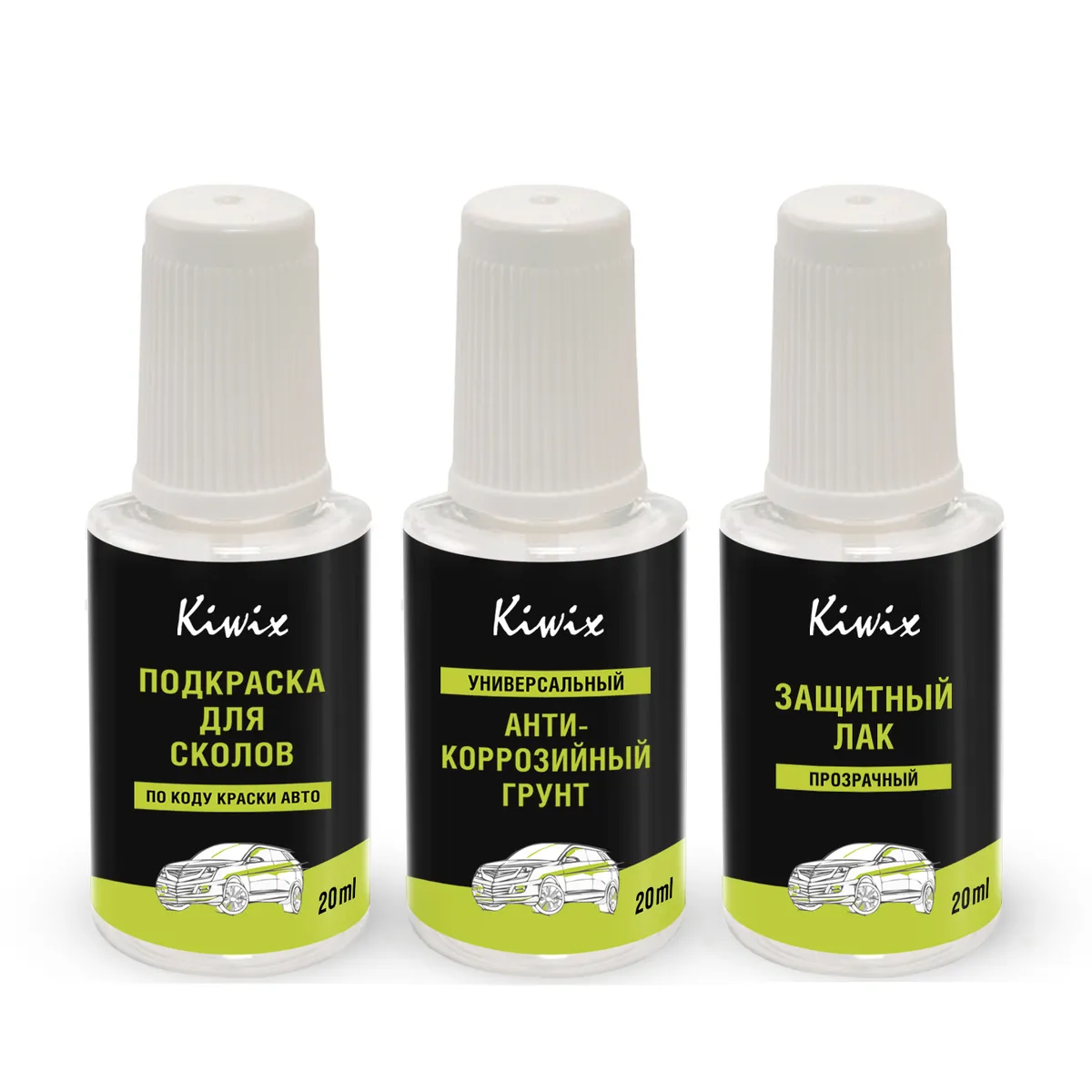 фото Краска для сколов kiwix ford europe 942a bermuda blue + лак 20 мл + грунт 20 мл к-т
