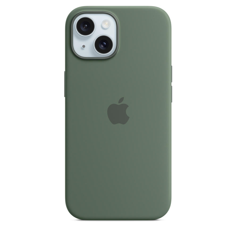 

Чехол для смартфона Apple iPhone 15 Silicone Case MagSafe Cypress, Зеленый, iPhone 15 Silicone Case MagSafe Cypress