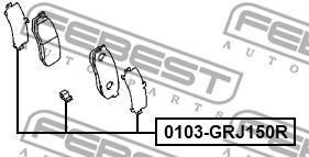 

Монтажный комплект для дисковых колодок TOYOTA LAND CRUISER PRADO 2002-2010 0103-GRJ150R