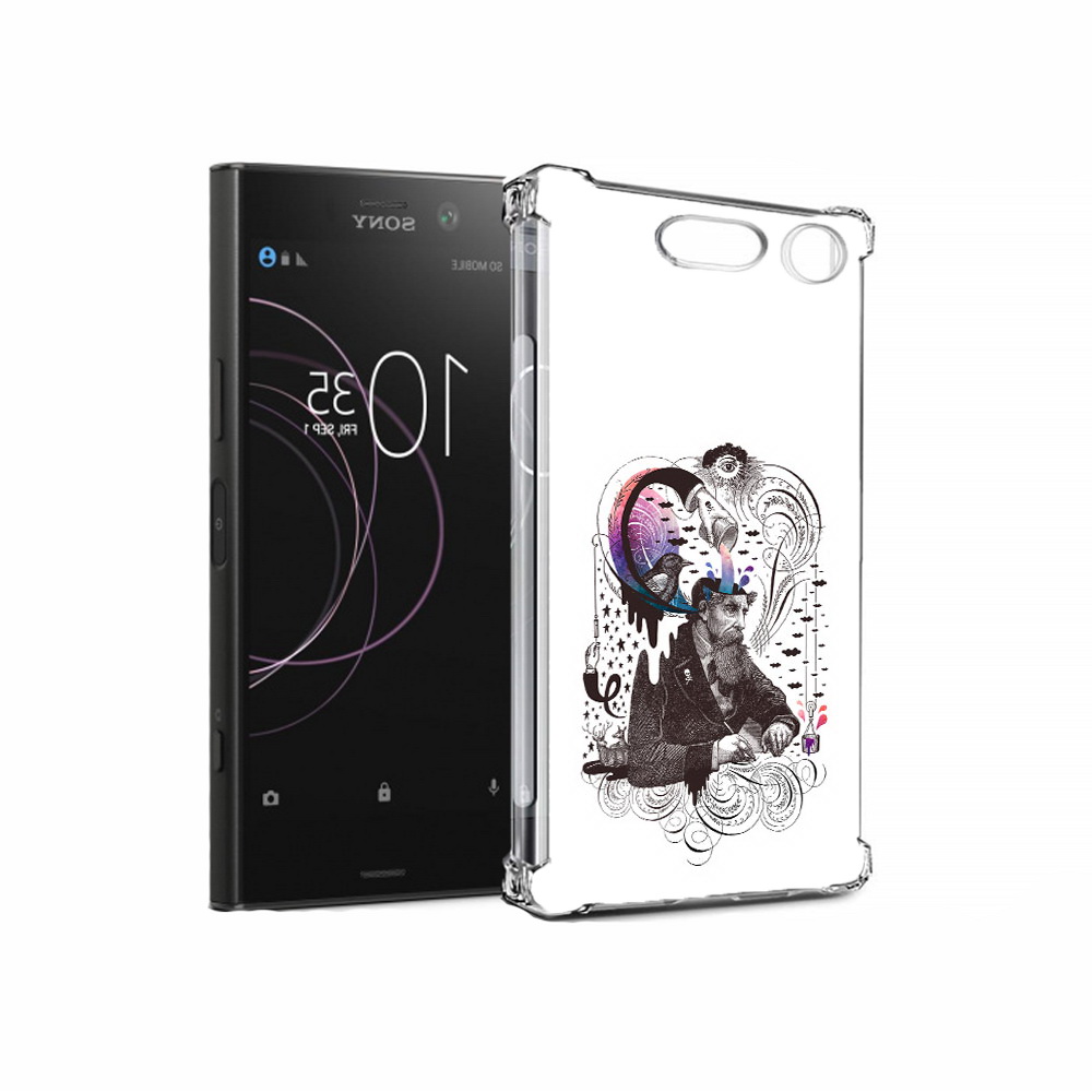 

Чехол MyPads Tocco для Sony Xperia XZ1 абстракция думающий мужчина (PT77229.221.210), Прозрачный, Tocco