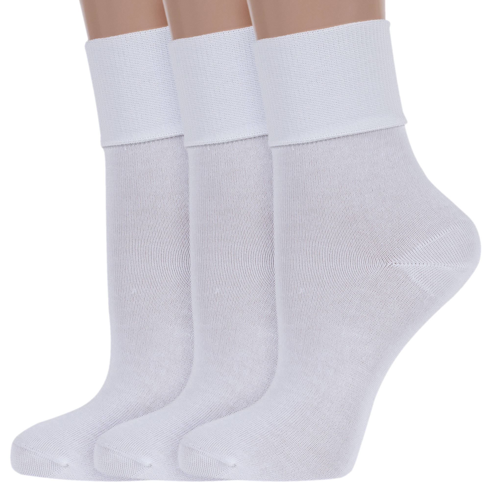 Комплект носков женских LorenzLine 3-Б10 белых 23