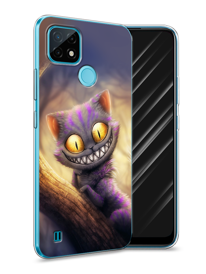 

Чехол Awog на Realme C21 "Cheshire Cat", Фиолетовый;желтый, 254950-1