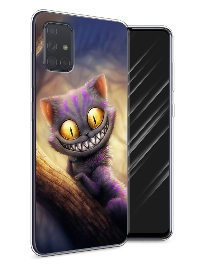

Чехол Awog на Samsung Galaxy A71 "Cheshire Cat", Фиолетовый;желтый, 29050-1