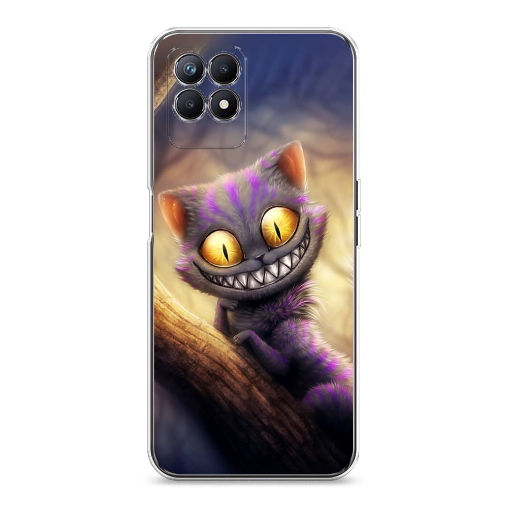 

Чехол Awog на Realme 8i "Cheshire Cat", Фиолетовый;желтый, 257350-1