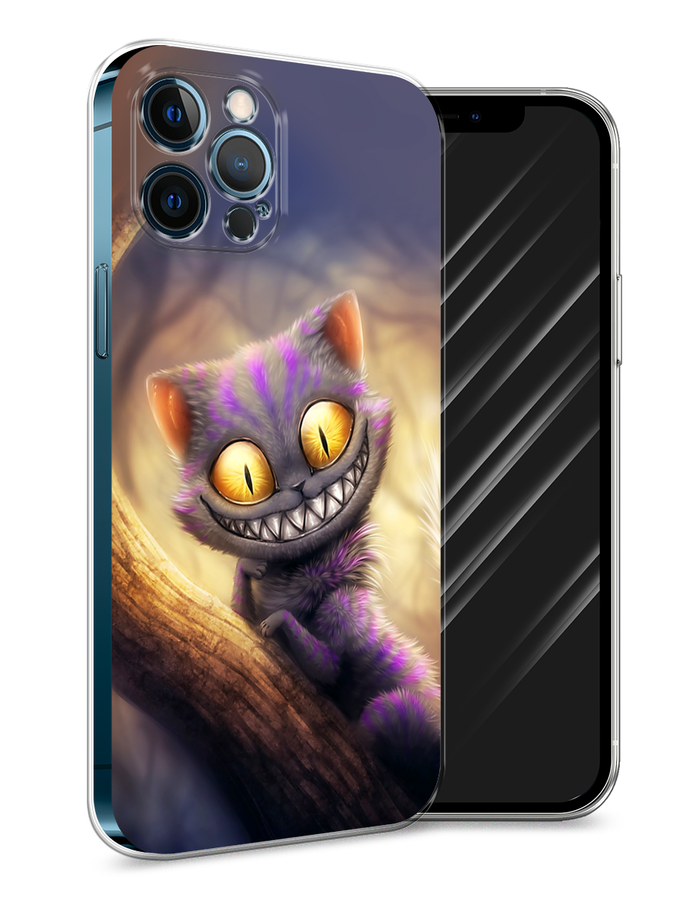 

Чехол Awog на Apple iPhone 12 Pro Max / Айфон 12 Pro Max "Cheshire Cat", Фиолетовый;желтый, 12750-1