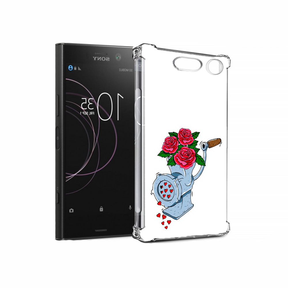 

Чехол MyPads Tocco для Sony Xperia XZ1 Цветочные сердца (PT77229.221.199), Прозрачный, Tocco