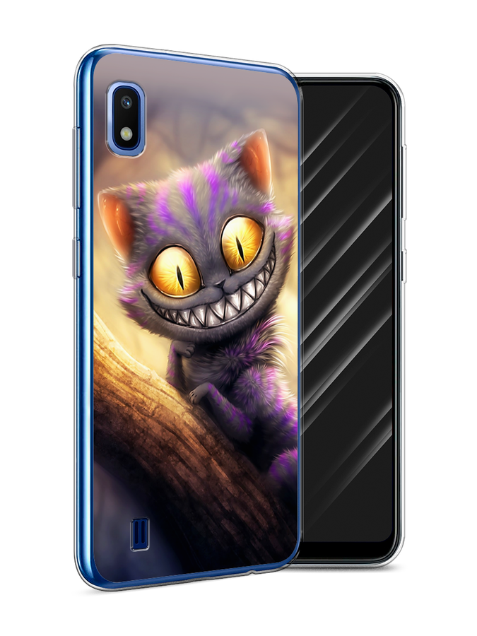 

Чехол Awog на Samsung Galaxy A10 "Cheshire Cat", Фиолетовый;желтый, 27950-1