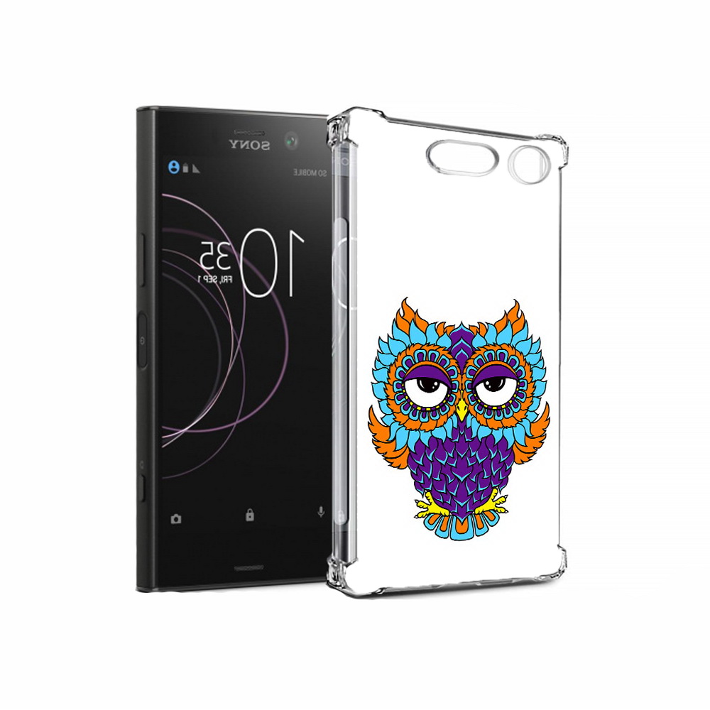 

Чехол MyPads Tocco для Sony Xperia XZ1 Цветная сова (PT77229.221.198), Прозрачный, Tocco