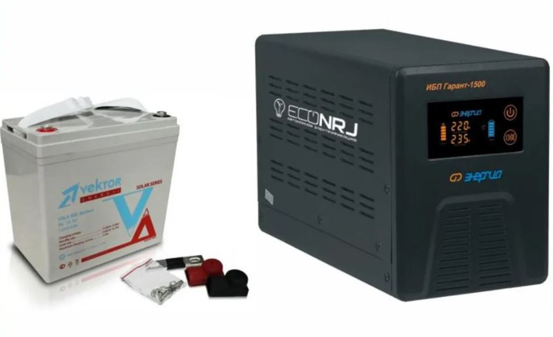 

Источник бесперебойного питания Энергия Гарант-1500 + Vektor GL 12-75