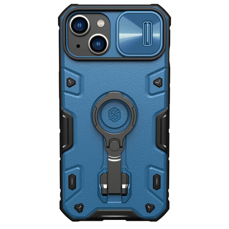 фото Чехол nillkin camshield armor pro magnetic для iphone 14+ (синий)