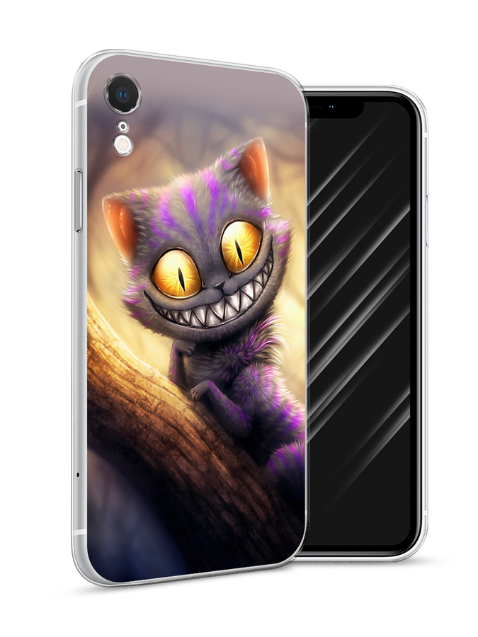 

Чехол Awog на Apple iPhone XR (10R) / Айфон XR (10R) "Cheshire Cat", Фиолетовый;желтый, 12050-1