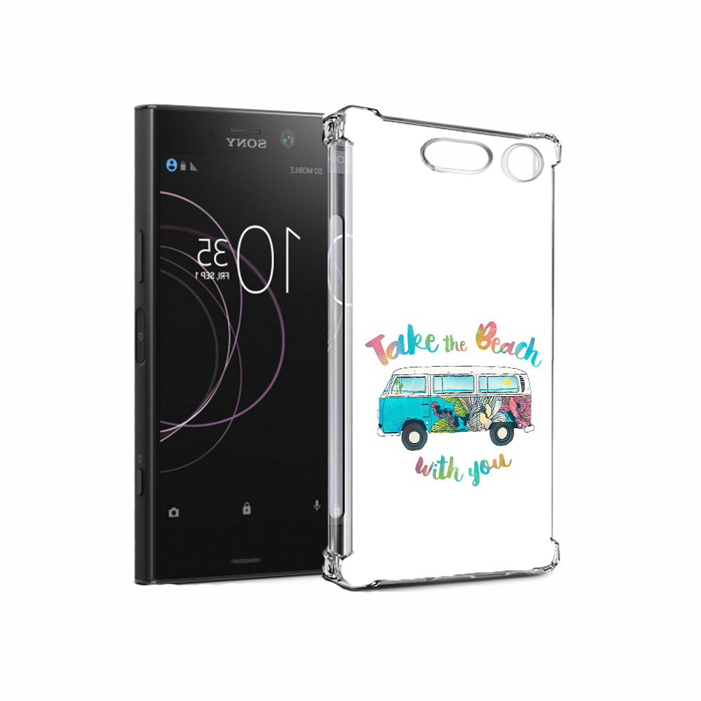 

Чехол MyPads Tocco для Sony Xperia XZ1 Хиппи автобус (PT77229.221.190), Прозрачный, Tocco