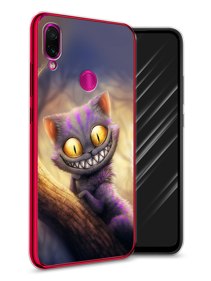 

Чехол Awog на Xiaomi Redmi Note 7 "Cheshire Cat", Фиолетовый;желтый, 34750-1