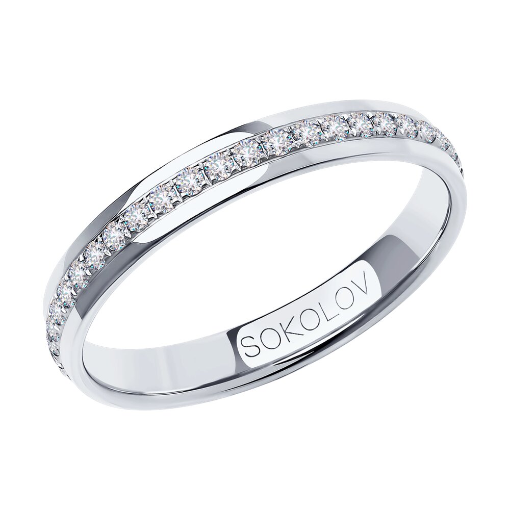 

Кольцо из белого золота р. , SOKOLOV 112139-01, фианит, 112139-01