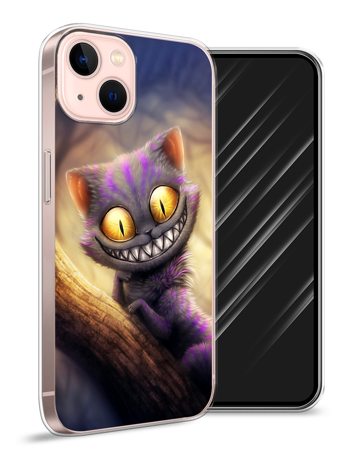 

Чехол Awog на Apple iPhone 13 / Айфон 13 "Cheshire Cat", Фиолетовый;желтый, 14250-1