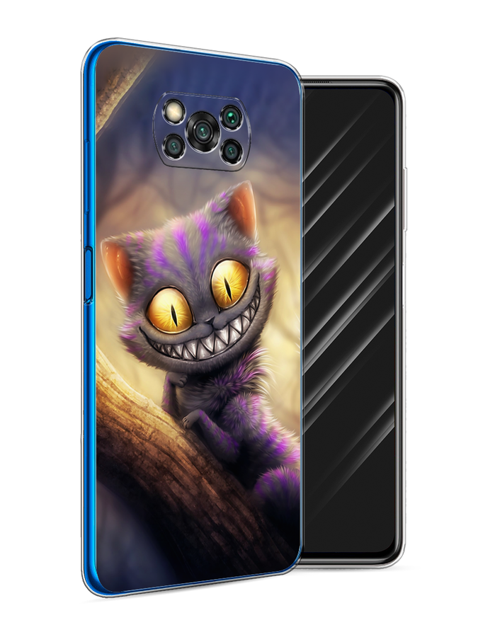 

Чехол Awog на Poco X3 NFC "Cheshire Cat", Фиолетовый;желтый, 39250-1
