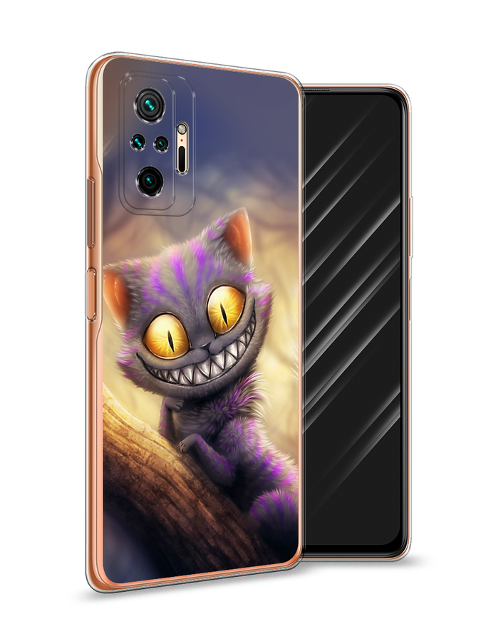 

Чехол Awog на Xiaomi Redmi Note 10 Pro "Cheshire Cat", Фиолетовый;желтый, 310050-1