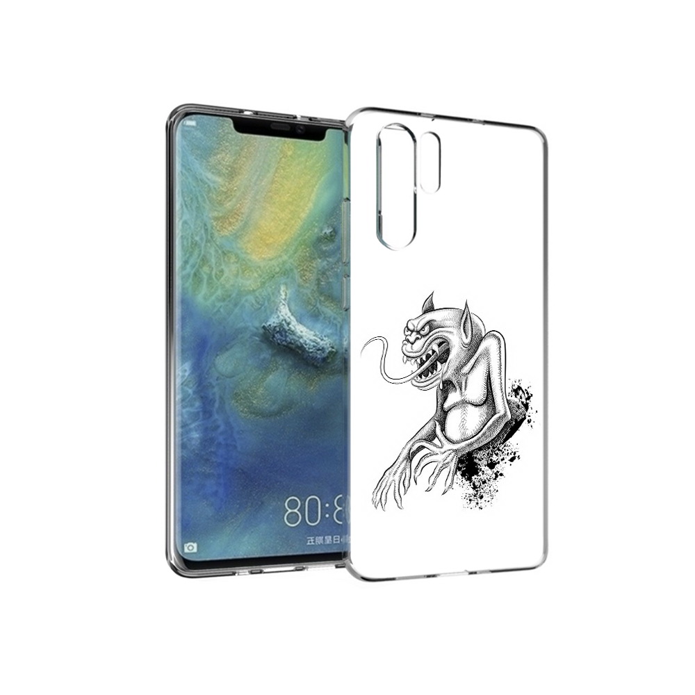 

Чехол MyPads Tocco для Huawei P30 Pro чорт, Прозрачный, Tocco