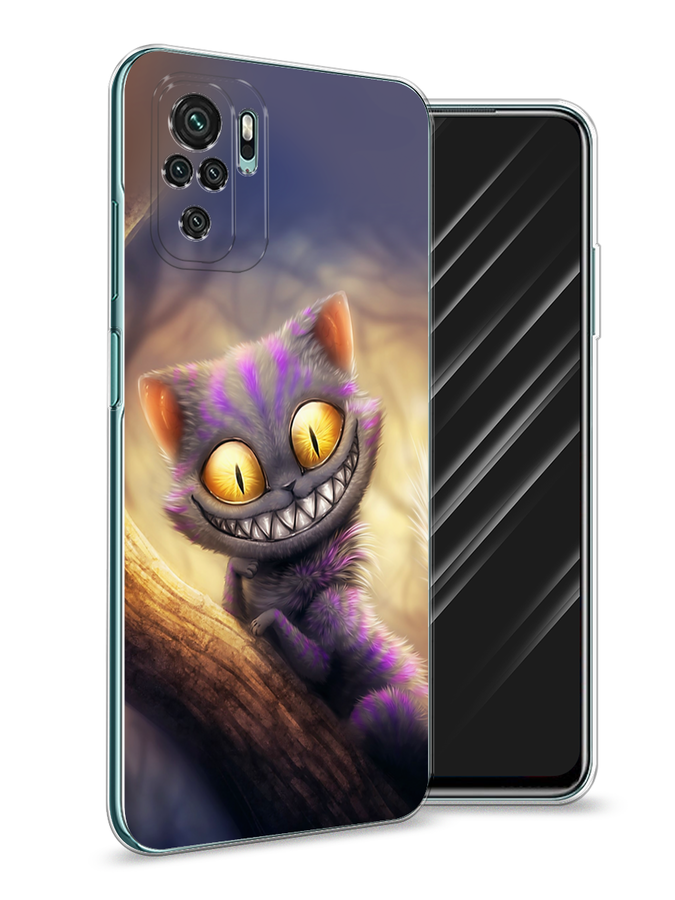 

Чехол Awog на Xiaomi Redmi Note 10 "Cheshire Cat", Фиолетовый;желтый, 39750-1