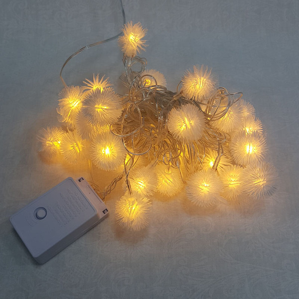 Световая гирлянда новогодняя LED С ежиками 6756 3,5 м белый теплый